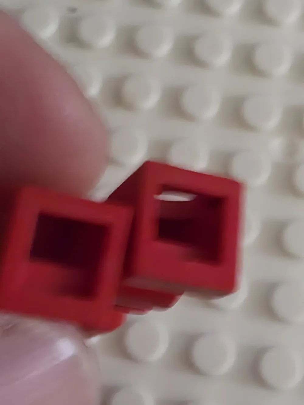 Lego Classic Space Minifig Red sp005 Vintage no helmet and gold has rubbed off